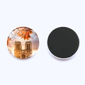 Dettaglio magnete da frigo 25mm con paesaggio Notre Dame e retro magnetico nero circolare - Paesaggio di Notre Dame di Parigi (JY003994-2)