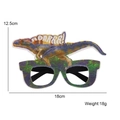 Kids dinosaur birthday party glasses with Roar text and 18x12.5cm size specifications - One Size / Cute Roar Dino Style J
