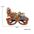 Dinosaur themed party glasses with T-Rex and Triceratops motifs for kids birthday - One Size / Dino Brothers Style K