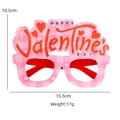 Pink checkered Valentine's Day party glasses with red Happy Valentine's Day text - Valentine's Day Style