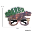 Green dinosaur party glasses for kids featuring a T-Rex motif and ROARRR lettering - One Size / Supreme Roar Style L