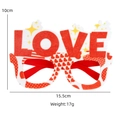 Valentine party glasses with red LOVE lettering and heart patterns, 15.5cm x 10cm size - Love With Gold Star Style