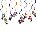 Decorazioni sospese band rock di scheletri Halloween con spirali metalliche e Happy Halloween - Teschio