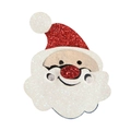 Luminous Santa Claus brooch with sparkling red and white glitter for Christmas decoration - Glowing Santa Claus Brooch