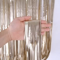 Champagne goud mat glittergordijn voor verjaardagsfeestjes en bruiloft wanddecoratie sets - 1*3m / Mat Champagne Goud