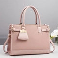 Sac à main fourre-tout rose élégant pour femme avec grande capacité et porte-monnaie - 33x12x23cm / Rose