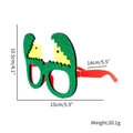 Easter party novelty glasses with green glitter eggshell and yellow chick on red frame - Glitter Green Chick Style