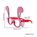 Pink glittery Easter bunny party glasses for kids with cute rabbit ears and whiskers - Glitter Rose Red Bunny Ear Style