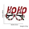 Lunettes de Noël HO HO rouges scintillantes avec flocons, taille 14 cm sur 10 cm - Lunettes Rouges HOHO