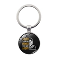 Close-up of Ruth Bader Ginsburg keychain with Fight For The Things You Care About quote - Fight For Things Quote Portrait (JY006024-14)