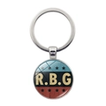 Ruth Bader Ginsburg RBG glass gem keychain with American flag stripes and stars - Jy006024-19