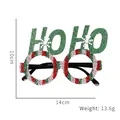 Red Christmas glasses frame with HO HO lettering and white glitter snowflakes - HOHO Green Glasses