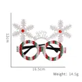 Christmas party glasses with Happy New Year snowflake design and 16.5cm size markings - Silver Snowflake Glasses
