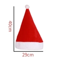 Classic red plush Santa Claus hat variant measuring 40cm by 29cm with white pompom - Christmas Hat