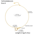 Dettaglio della collana cuore infinito con zirconi e chiusura a moschettone - TXP529-A Collana Dorata (41+5cm)