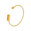 Bracciale rigido minimalista in acciaio inossidabile placcato oro 18k con cubi - Blocco Geometrico (Z044) - Grande / Oro