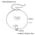 Silver stainless steel bracelet with zircon stones and letter J pendant charms - Letter J Style / Silver / 16+5cm