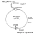 Silver stainless steel zircon bracelet featuring a prong-set letter P charm detail - Letter P Style / Silver / 16+5cm