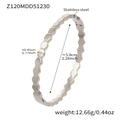 Silver stainless steel hexagon link bracelet with 5.8cm inner diameter and 0.45cm width - Honeycomb Geometric Bangle (Z120)