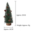 Mini sapin enneigé avec pommes de pin et socle en bois, décor fait main de 25 cm - Sapin de Noël Mélèze / 25cm