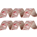 Kerstlint met Kerstman en HO HO HO print voor DIY strikken en feestelijke decoraties - Kerstman Print (LRTSD) / 2 Meter Pakket (5cm Breed)