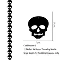 Halloween Totenkopf Girlanden-Set mit 12 Teilen und 5 Meter langer Schnur - Skelett-Stil (12er Set)