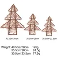Set de 3 árboles de Navidad de madera natural para decoración rústica de pared y techo - Estilo Árbol de Navidad 40CM