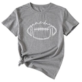 Détail du t-shirt gris à manches courtes avec imprimé football game day et nœud - S / Gris Foncé (Police Blanche)