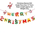Cartoon Merry Christmas paper bunting with Santa Claus and Snowman for party decor - Painted Letters and Illustration Style (HL-SDLQ21-024)
