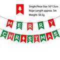 Merry Christmas banner flags in red and green colors with polka dots and stripes, 3 meters - Red Green Classic Letters and Tree Style (HL-SDLQ21-023)