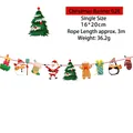 Christmas paper banner featuring Santa, snowman, and reindeer shapes for holiday party decor - Various Classic Illustration Style (HL-SDLQ21-026)