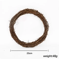 Handgefertigter 23cm brauner Rattankranz aus natürlichen Zweigen mit einem Gewicht von 48g - Runder Stil (23CM)