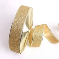 100-yard roll of 5cm red Christmas tree ribbon with sparkling gold glitter finish - Gold