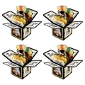 4er-Set 3D-Pop-up-Abschlussboxen mit Congrats Grad-Aufdruck und Doktorhut-Motiven - Abschlussfeier (3D Grußkartenbox)
