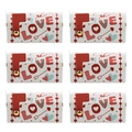 Set of 6 mailbox-shaped gift boxes with LOVE text and heart patterns for Valentine's Day - White