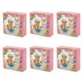 Lot de 6 boîtes cadeaux roses avec motif dessin animé lama et décorations florales - Rose - Mouton