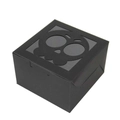 Black square Halloween gift box with a skull window for cakes and cookies - Skull / Black