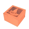 Orange Halloween gift box with witch hat and pumpkin laser cut window design - Witch Hat