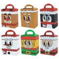 6er-Set Weihnachts-Süßigkeitenboxen mit Rentier-, Pinguin- und Schneemann-Motiven - Weihnachtsserie Mischstil