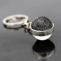 Porte-clés boussole Viking avec boule de verre et gravures de runes d'Odin nordique - Style Runes Noeud Celtique (JY006535-3)