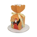 Creative folding Christmas apple gift box with Santa Claus motif and yellow ribbon closure - Yellow