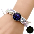 Bracciale Bilancia intrecciato a mano con ciondolo fluorescente e fibre colorate - 7-Bilancia