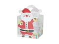 Dettaglio della scatola regalo di Natale in PVC trasparente con stampa Babbo Natale - Babbo Natale