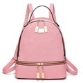 Zaino in tela rosa e bianco ad alta capacità con spallacci regolabili per viaggio e scuola - 24cmx12cmx28cm / Rosa