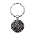 Nordic Viking Compass Keychain with Odin Runes and Celtic Knot Silver Alloy Pendant - Celtic Knot and Rune Style (JY006525-3)
