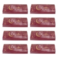 Set of 8 red Ramadan gift cards featuring golden mosque silhouettes and crescent moon designs - Red