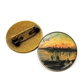 Détail de la broche Monet Impression Soleil Levant avec base en bronze et épingle - Impression, Soleil Levant (JY006849-26)