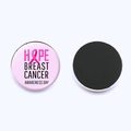 Pink ribbon breast cancer awareness magnetic fridge sticker with Hope text design - Hope Day Ribbon Style (JY007300-16)