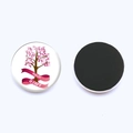 Pink ribbon breast cancer awareness magnetic sticker with Hope for a cure tree design - Tree Of Life Cure Style (JY007300-15)