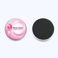 Pink Ribbon Breast Cancer Awareness magnet set showing front design and magnetic back - Awareness Month Care Theme Style (JY007300-14)